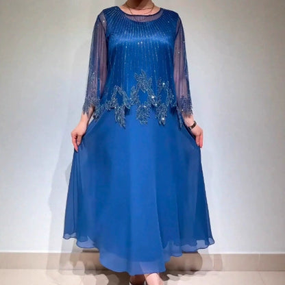 Alicja™ Elegancka sukienka z błyszczącą przezroczystą warstwą wierzchnią 💫